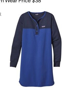 Patagonia Blue Ahnya Henley Dress